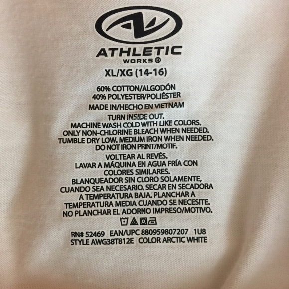 🌸Athletic Works  Power Shirt Girls s XL 14-16 Z13 - Picture 4 of 5